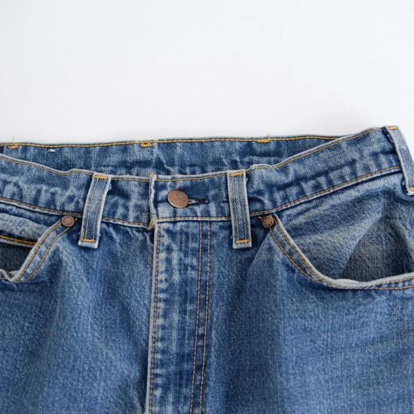 Vintage GWG Blue Denim Straight Flared Jeans Size 34x34 - Picture 11 of 14